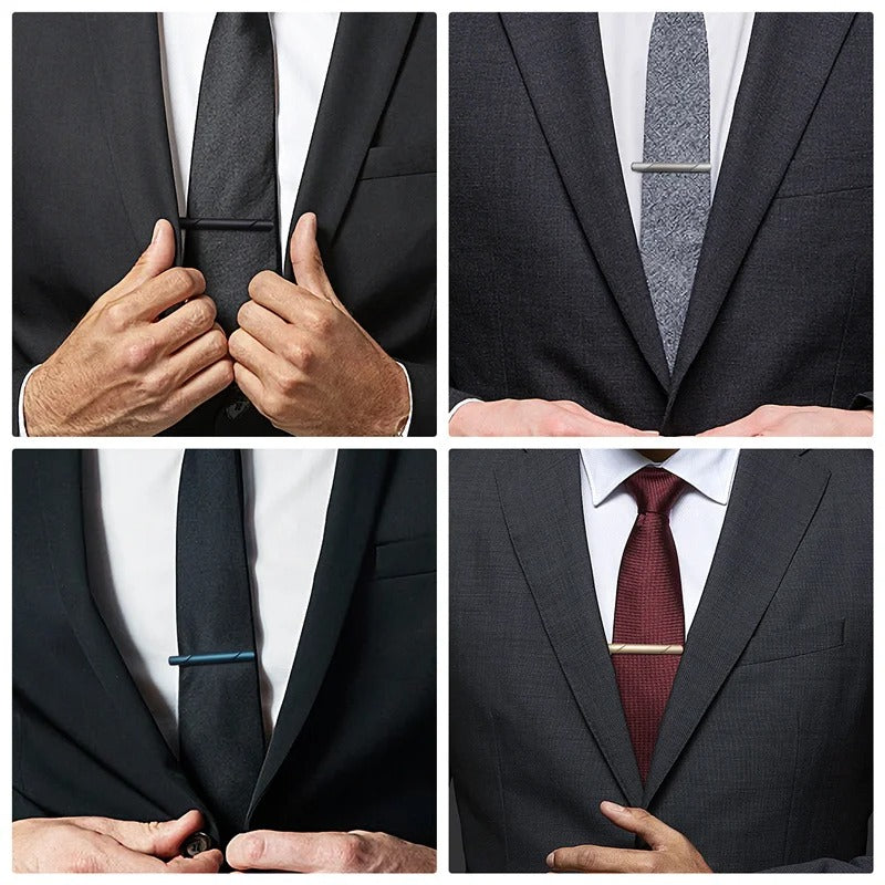 The Valro Crest Tie Clip Set